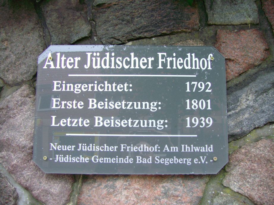 Bad Segeberg - Alter jüdischer Friedhof